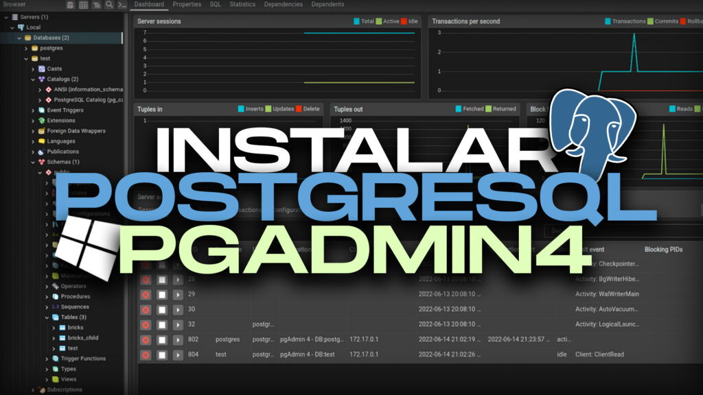 Instalación de PostgreSQL 16 y pgAdmin4 en Windows