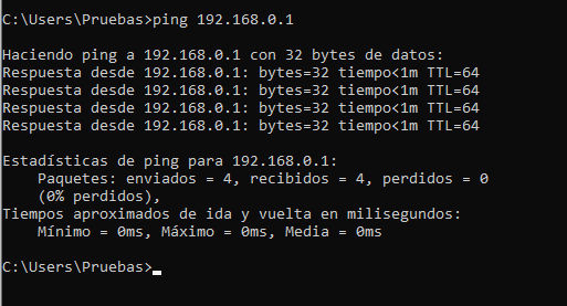 ping desde windows