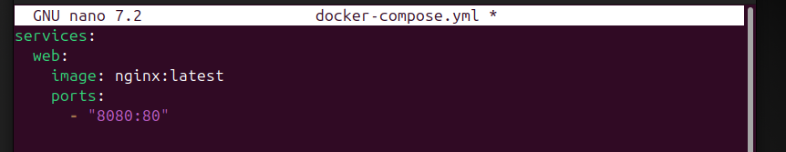 docker-compose.yml de nginx
