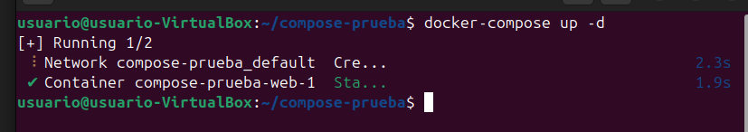 arrancar contenedor docker compose