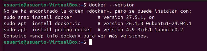 comprobar si docker esta instalado
