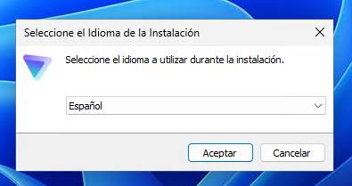 🔐 Cómo instalar Proton VPN en Windows paso a paso 🖥️ 11 Ventana de selección de idioma del instalador de Proton VPN en Windows.
