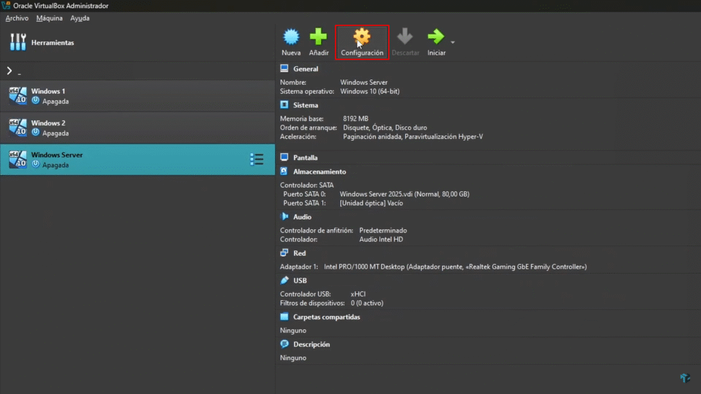 Cómo configurar una red interna en VirtualBox paso a paso
