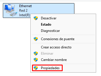 Instalar servicio DNS en Windows Server 2025 4 Propiedades del adaptador de red Ethernet en Windows Server 2025 para configurar IP fija